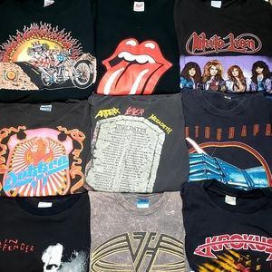 1980s 1990s authentic concert shirt tour and band